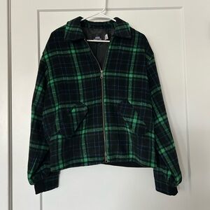 Urban Outfitters Green and Blue Plaid Jacket
